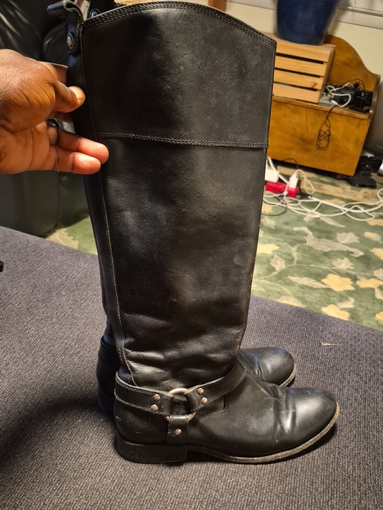 Frye Shoes - Frye Black Leather Women's Harness Knee-High Boots